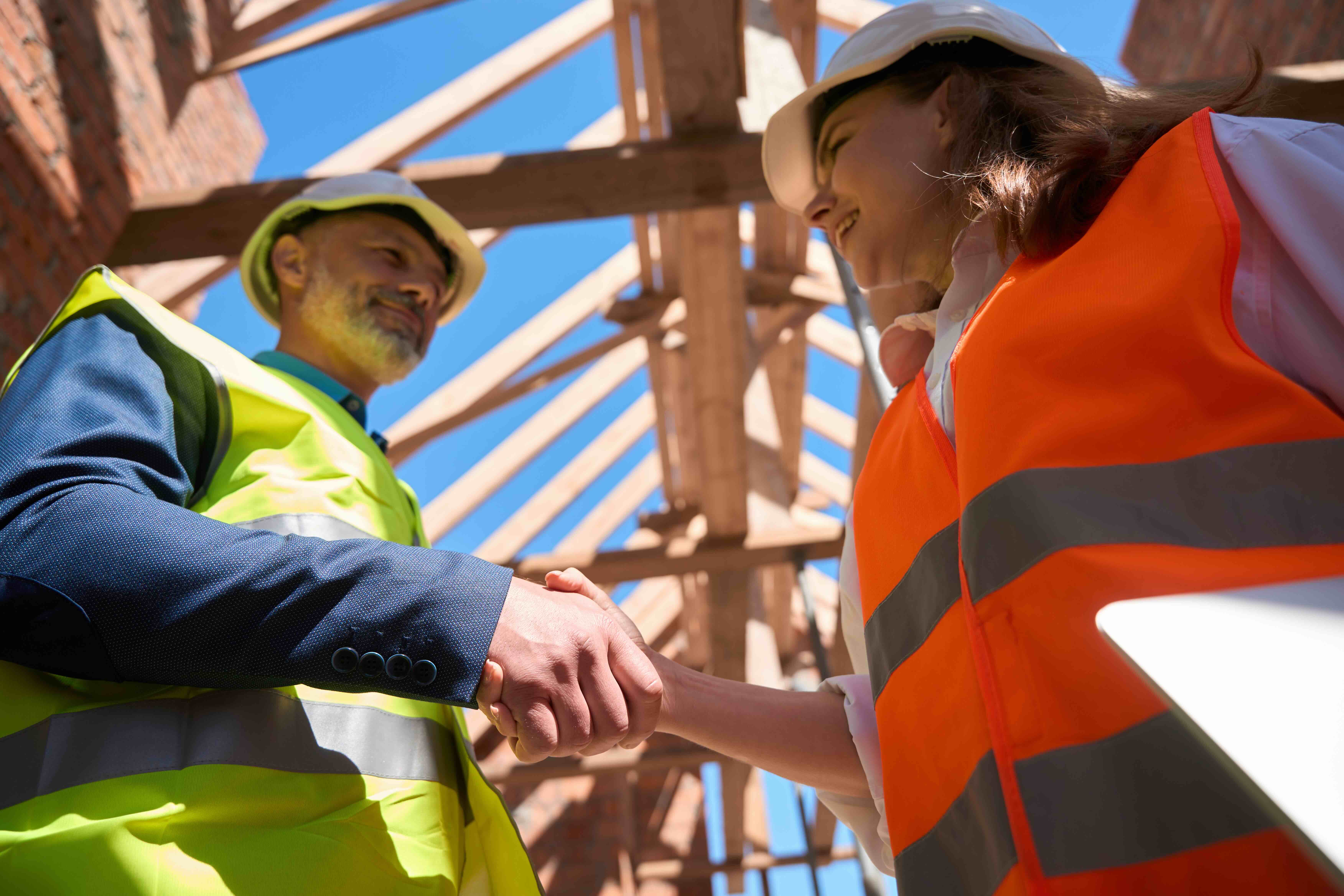 Subcontractors building together